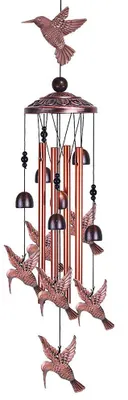 Produktbild von Retro-Vogel-Windspiel für drinnen und draußen, tiefer Klang, für Haus, Terrasse, Veranda, Garten und Hof