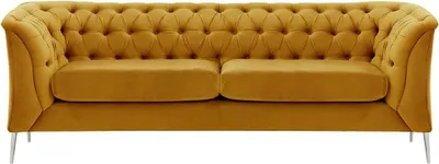Image de Canapé 2,5 places Chesterfield Modern-Velluto 8-Métal chromé
