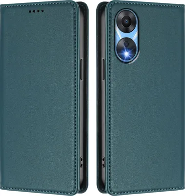 Immagine prodotto di Custodia in pelle per Oppo A78 5G, custodia a libro magnetica in Finto cuoio con supporto, verde