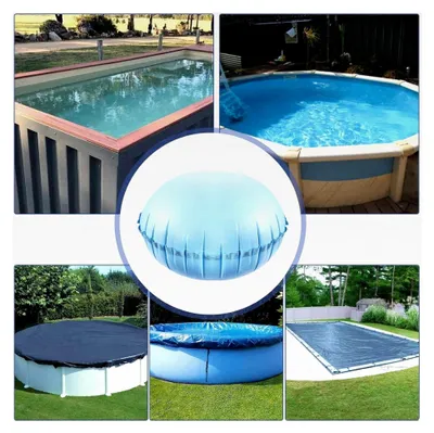 Produktbild von Poolkissen für die Wintereinlagerung, 120x120 cm Luftkissen für Poolabdeckung, Kältebeständiges Schließset mit Seil für Gartenfreunde