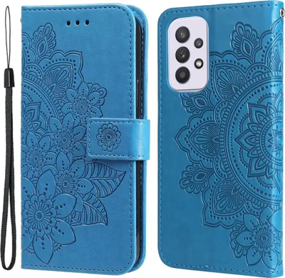 Produktbild von Samsung Galaxy A33 Hülle - Coverup Mandala Blumen Klapphülle - Blau