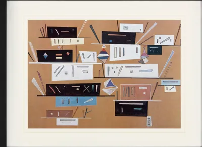 Produktbild von Wassily Kandinsky Gerahmtes Bild Mit Edlem Passepartout | Wand-Bilder | Im Bilderrahmen - Komposition 1940 (60 x 80 cm)
