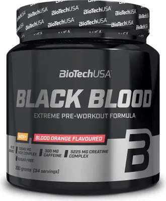 Image de PreWorkout - Biotech USA - Black Blood NOX+ (330g) - Saveur Orange sanguine