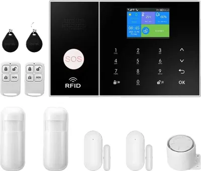 Image de Alarme maison, connectivité sans fil, contrôle par application mobile, B-4G, prise EU