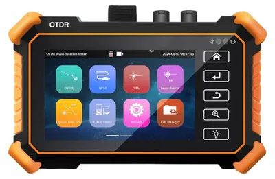 Image de Testeur multifonction pour fibres optiques - Testeur OTDR - Mesureur de fibres optiques - Testeur de câbles - Testeur Ethernet