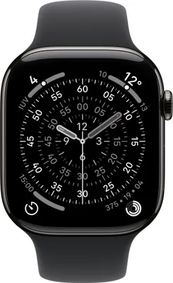 Produktbild von Apple Watch Series 11 GPS + Cellular Slate Titanium, Black Sport Band S/M, MF8R4ZR/A, 42 mm