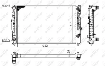 Obrázok produktu pre NRF 529504A Kühlung, Motorkühlung Kühler, Motorkühler AUDI A4, A6, VW Passat...