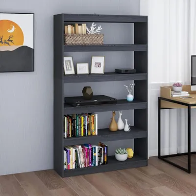 Immagine prodotto di Libreria/divisorio grigio 100x30x167,5 cm in legno di pino massiccio