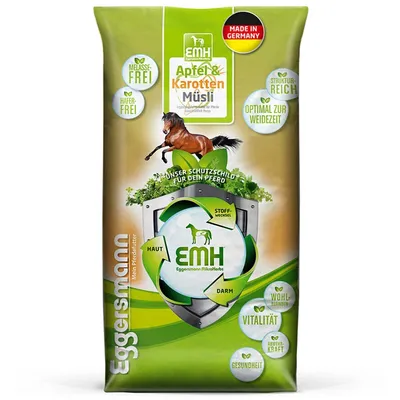 Produktbild von Eggersmann Emh Apfel & Karotten Müsli 15kg lecker und wenig Eiweiß