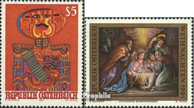 Produktbild von Briefmarken Österreich 1991 Mi 2045,2046 (kompl.Ausg.) gestempelt Sondermarken