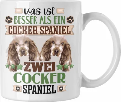 Produktbild von Trendation - Cocker Spaniel Besitzer Tasse Geschenk Lustiger Spruch Geschenkidee Was Ist Besser Als Ein  Cocker Spaniel  (Weiß)