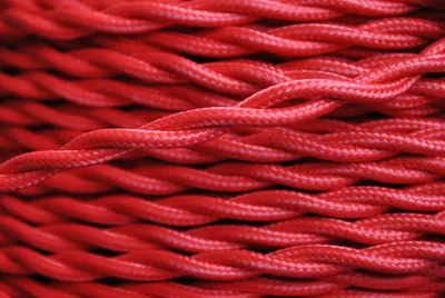 Immagine prodotto di Cavo di alimentazione tessile ritorto 2x0,75mm² rosso