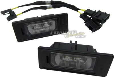 Produktbild von 2x Original Audi LED Kennzeichenbeleuchtung + CanBus Anschluss Adapter Kabel #8K