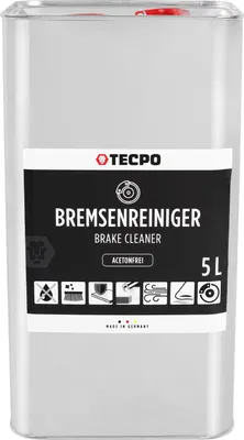 Produktbild von TECPO Bremsenreiniger, 5 Liter Kanister Brake Cleaner Entfetter Teilereiniger Montagereiniger Fettlöser - Zum Entfernen von Öle, Fette, Bremsabtreib und Schmutz