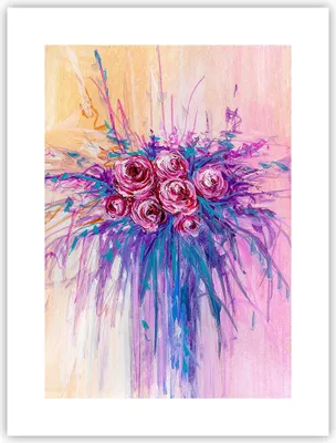 Produktbild von Poster - Poster ohne Rahmen - Blumenstrauß Blumen Rosen - 30x40 cm - Wand Bild - Wanddeko - Wandbilder - Kunstposter - Wandposter - Bilder - Kunstdruck - Wanddekoration - Wandbild - P2XPA30x40-4465