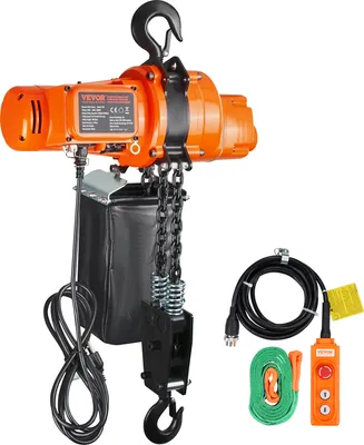 Immagine prodotto di Paranco elettrico a catena VEVOR, portata 998 kg, altezza di sollevamento 3 m, paranco a cavo, argano elettrico a cavo monofase con catena G80, telecomando a cavo da 3 m, ideale per garage, negozi, alberghi