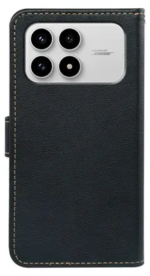 Obrázok produktu pre Avizar, puzdro s peňaženkou pre Xiaomi Poco F8 Pro, s textúrou ako koža, ochrana proti RFID, čierna farba
