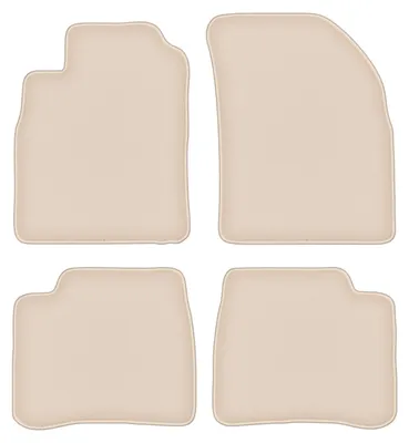 Produktbild von DURBAN Beige Velours-Fußmatten-Set für Hyundai Sonata III Limousine (1999-2005)