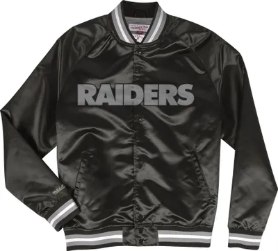 Produktbild von Oakland Raiders NFL Mitchell & Ness Lightweight Satin Jacke Schwarz-L