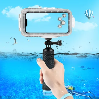 Obrázok produktu pre PULUZ PU868B Plávajúca rukoväť, vodotesná selfie tyč s adaptérom 1/4 palca a remienkom na ruku, kompatibilná s GoPro Hero 12/11/10/9, Insta360 a DJI O