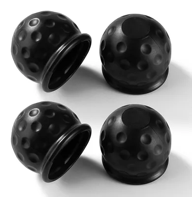 Immagine prodotto di Gancio di traino, copertura sferica in gomma, 50 mm, confezione da 4 pezzi, colore nero