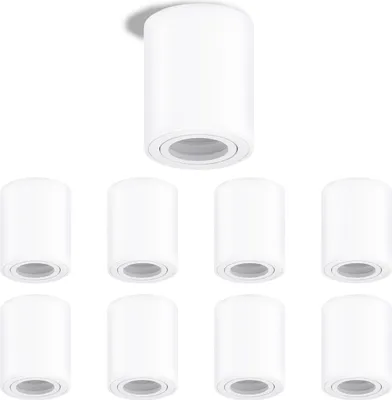 Produktbild von Oktaplex 9 Stück Aufbauspotrahmen GU10 / LED-Module weiß Deckenstrahler