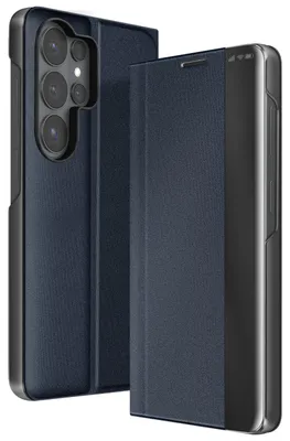 Immagine prodotto di Avizar, custodia a libro bimateriale per Galaxy S26 Ultra con supporto per video, blu notte