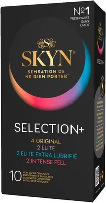 Produktbild von SKYN Kondome Selection+ latexfrei Nennbreite 53 mm 10 Stück 4 Sorten