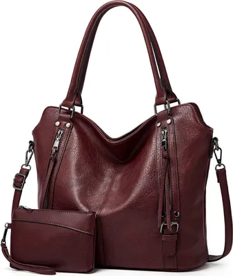 Produktbild von Mofut Handtasche Damen Schultertasche Groß Shopper Synthetisches-Lederhandtasche, Handtaschen Umhängetasche Geldbörse Damen Taschen 2-Tlg
