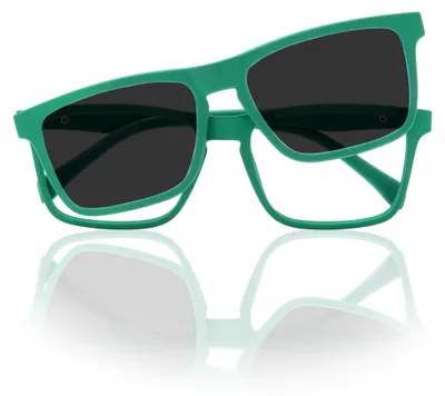 Produktbild von Kinder Sonnenbrille clip on 42, grün, für Outdoor Aktivitäten