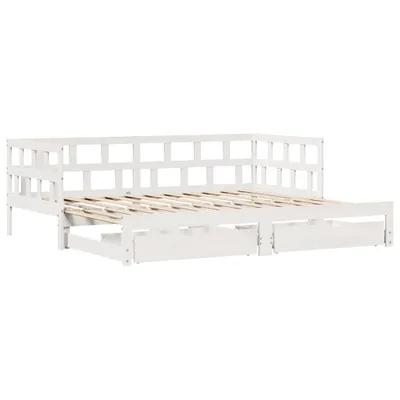 Obrázek produktu pro Válenda s přistýlkou a zásuvkami bez matrace bílá 90x200 cm