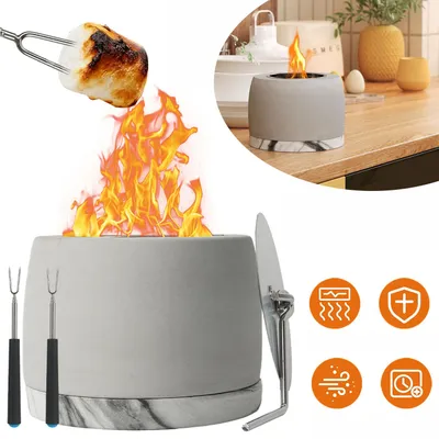 Produktbild von Tisch-Feuerstelle, für Camping, Outdoor, Indoor, Garten, Geburtstag/Einweihungsgeschenk