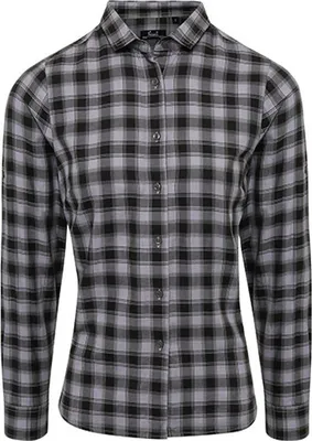 Image de Premier Workwear Women's Mulligan Check Coton Long Sleeve Shirt (chemise à manches longues en coton)