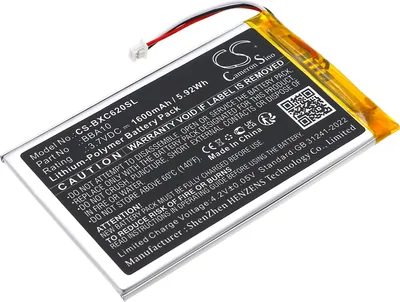 Zdjęcie produktu dla TECHTEK Bateria kompatybilny z [Onyx] BOOX 60, BOOX i62M Victoria, i62ML zastępuje 355585, kompatybilny z BBA10