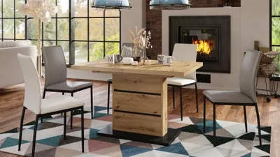 Produktbild von Design Esstisch Tisch Piano ausziehbar 120 bis 200 cm