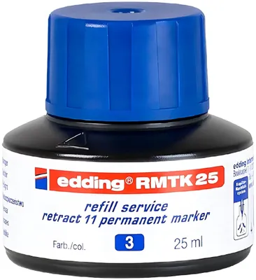 Obrázok produktu pre edding RMTK 25 permanentný popisovač retract 11 náplň modrá 25 ml