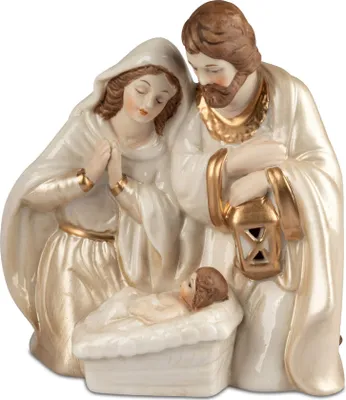 Produktbild von Dekofigur Heilige Familie, Krippe H. 12cm aus Porzellan Formano W25