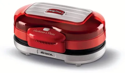 Hamburger-Maker 1200 W, 2 Fächer, Antihaftbeschichtung, rot