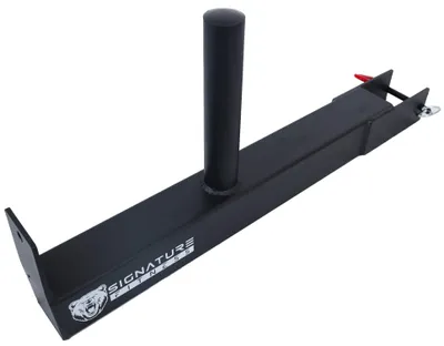 Imagen del producto de Jaula de potencia para sentadillas, con estructura de 3x3 pulgadas, ganchos en J y barras de seguridad, capacidad de 1 libra, ideal para entrenamiento de fuerza