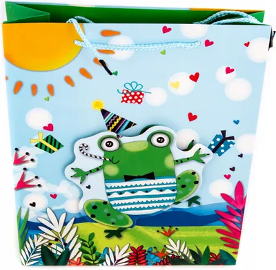 Produktbild von Geschenktüte Geburtstag 26x32cm - Festliche Papiertragetasche Bunt Geschenkbeutel