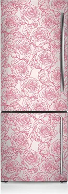 Produktbild von Kühlschrankmagnete Kühlschrank Magnetfolie Magnete Küche 60x190 cm - Rosen Doodle.