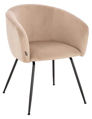 Produktbild von HOME DELUXE - Polsterstuhl ARIA - 1 Stück, Farbe: Samt Beige - weiche Polsterung, bis 120 kg belastbar I Küchenstuhl Speisestühle Esszimmerstühle