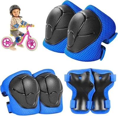 Produktbild von Famanu Knieschützer Set 6-in-1 verstellbare Ellenbogen- und Handgelenkschützer - für Rollschuhe