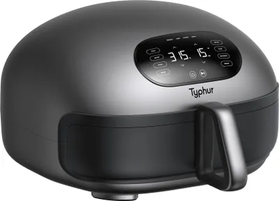 Produktbild von Typhur Dome 2, Heißluftfritteuse, 5,3 l, 40 °C, 232 °C, Einzelbild, Schwarz, Silber