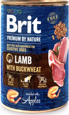 Zdjęcie produktu dla Brit Premium By Nature Lamb & Buckwheat puszka 400g