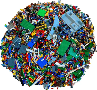 Produktbild von LEGO Original Teile, Steine, Platten, Sondersteine, 1 kg, bunt gemischt, gewaschen, 99% Fremd- & beschädigte Teile aussortiert, kein Duplo, Nicht für Kinder unter 3 Jahren geeignet