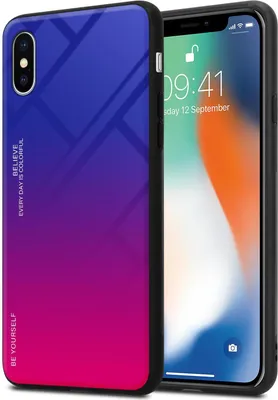 Produktbild von Cadorabo Hülle für Apple iPhone X / XS Schutz Hülle in Schwarz Handyhülle TPU Etui Cover Case Tempered Glas
