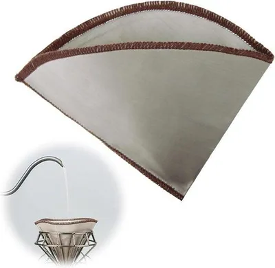 Image de Filtre en acier pour 1 à 2 tasses, 150 x 115 mm, raccord universel pour cafetière à porte-filtre