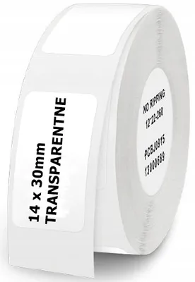 Produktbild von Thermohaftetiketten - TRANSPARENT - Selbstklebend - Druckeffizienz