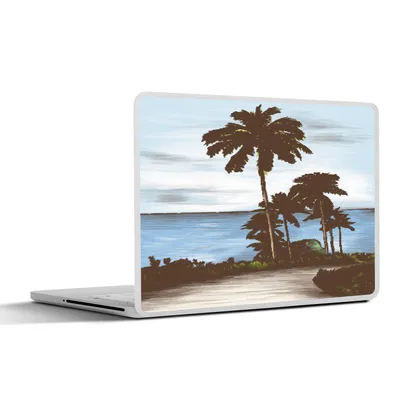 Produktbild von MuchoWow® Laptop Aufkleber Sticker Cover Meer - Palme - Aquarell 30x21 cm - Sticker für Laptop - Selbstklebend